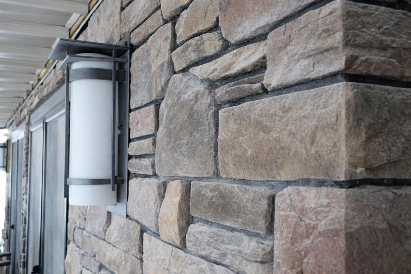 Stone veneer installation